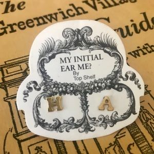 Top Shelf My Initial Earrings A & H